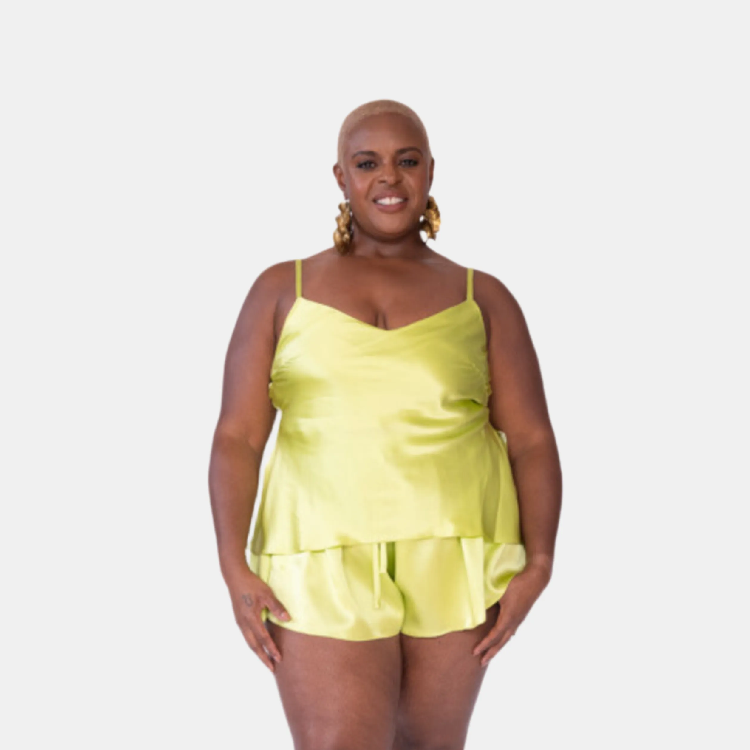 LOLA SILK CAMISOLE IN CITRON