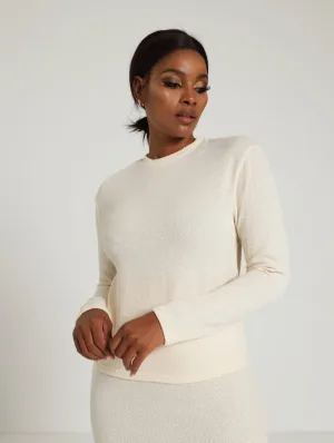 Long Sleeve Soft Sweater - Cream