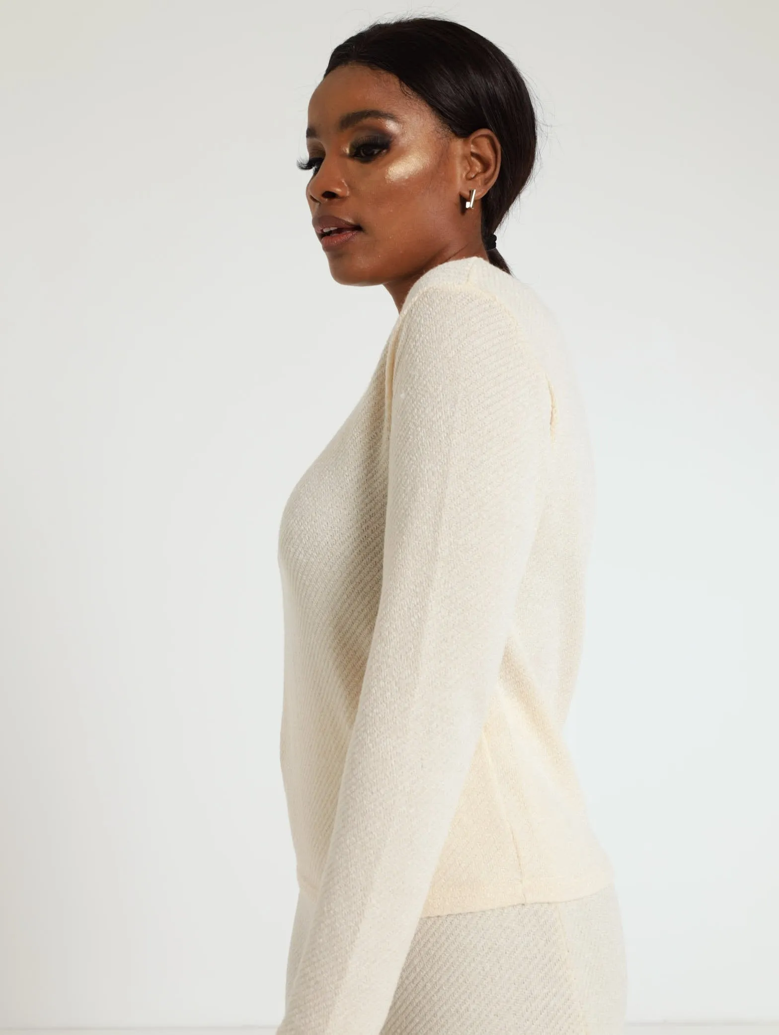 Long Sleeve Soft Sweater - Cream