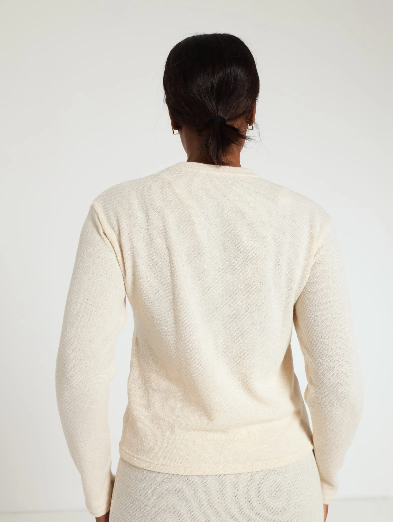 Long Sleeve Soft Sweater - Cream