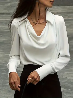 Longsleeve Satin Blouse for Women