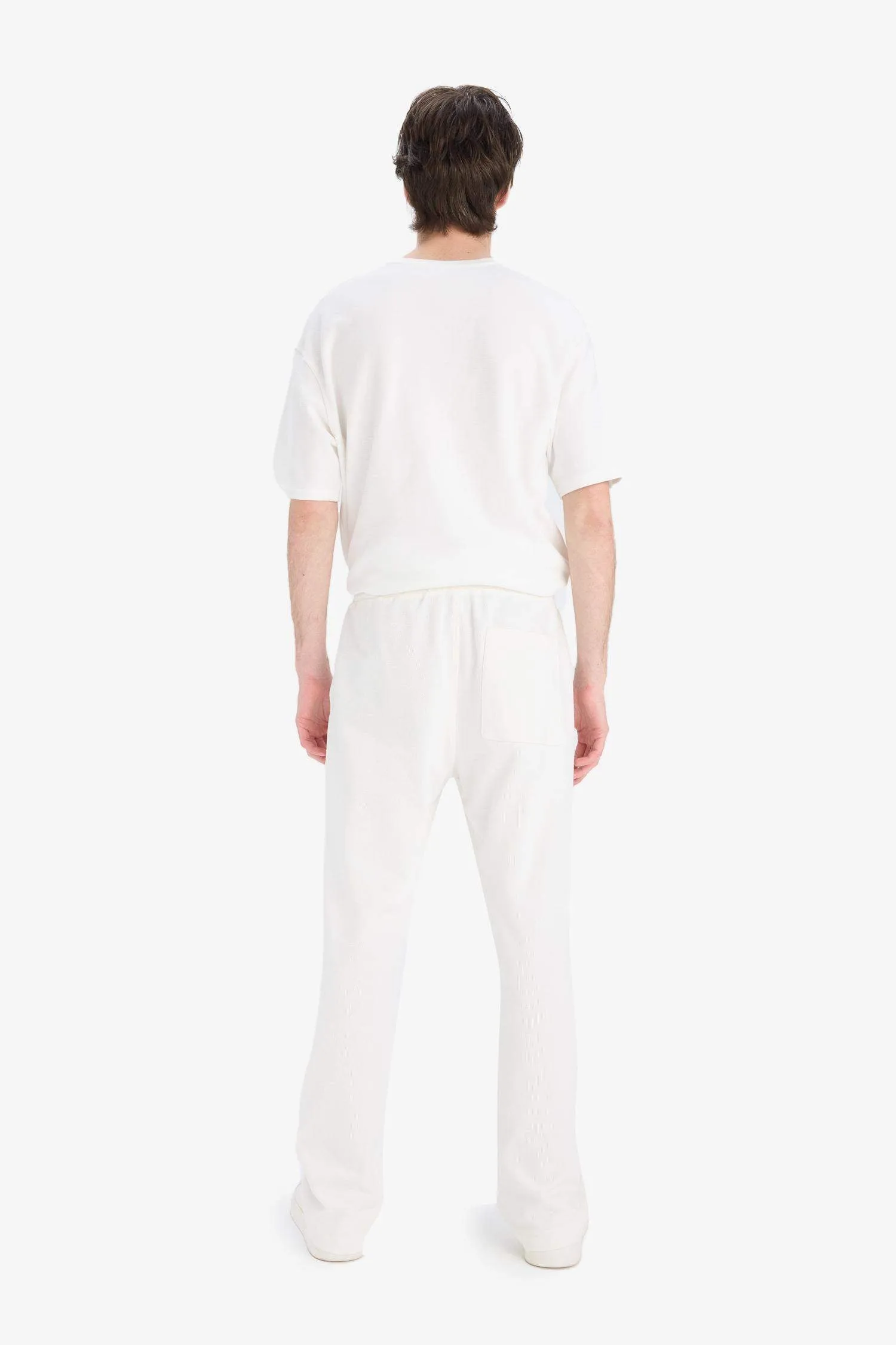 Loose Comfortable Fit Wide Leg Cotton Trousers