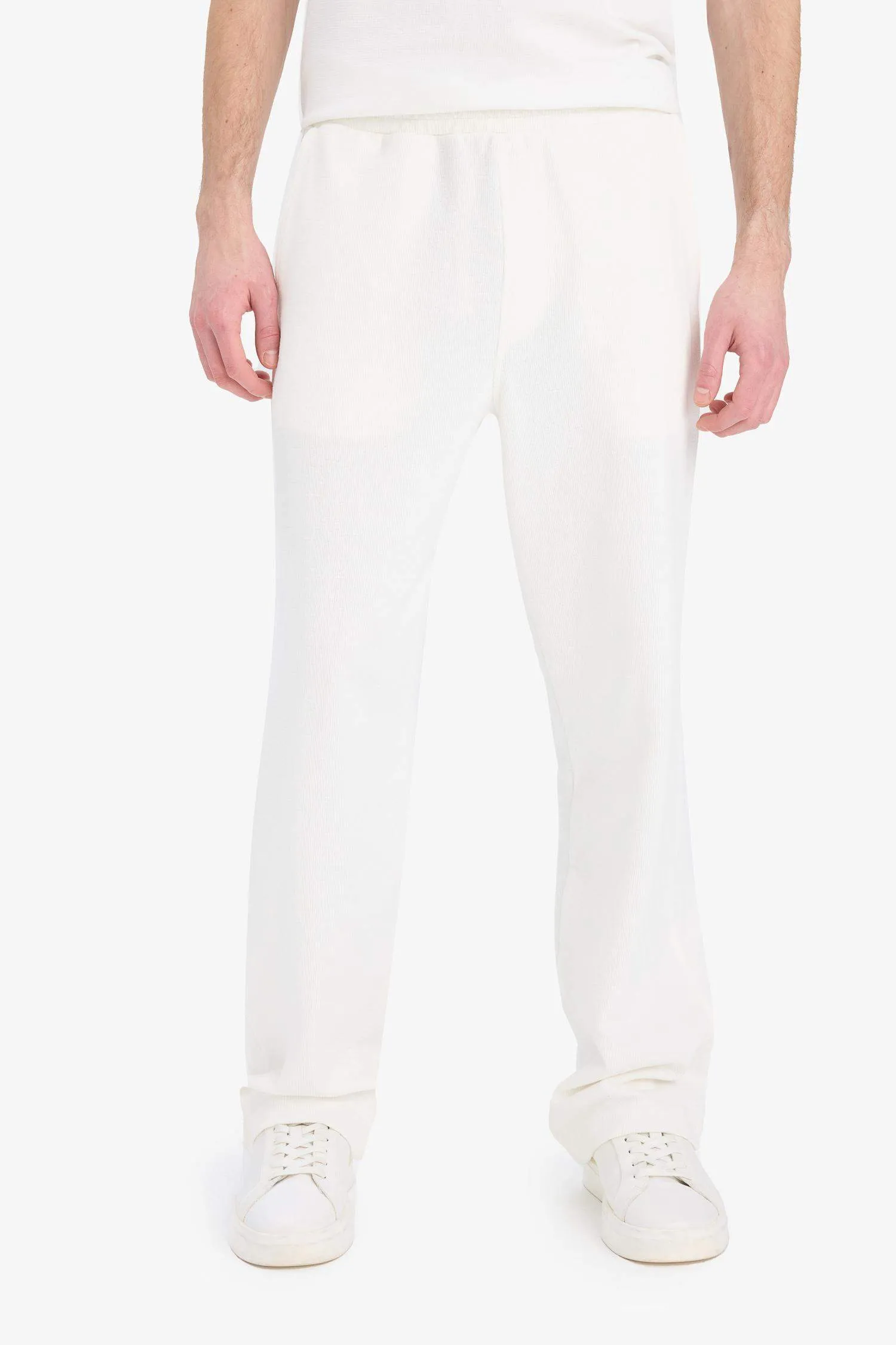 Loose Comfortable Fit Wide Leg Cotton Trousers