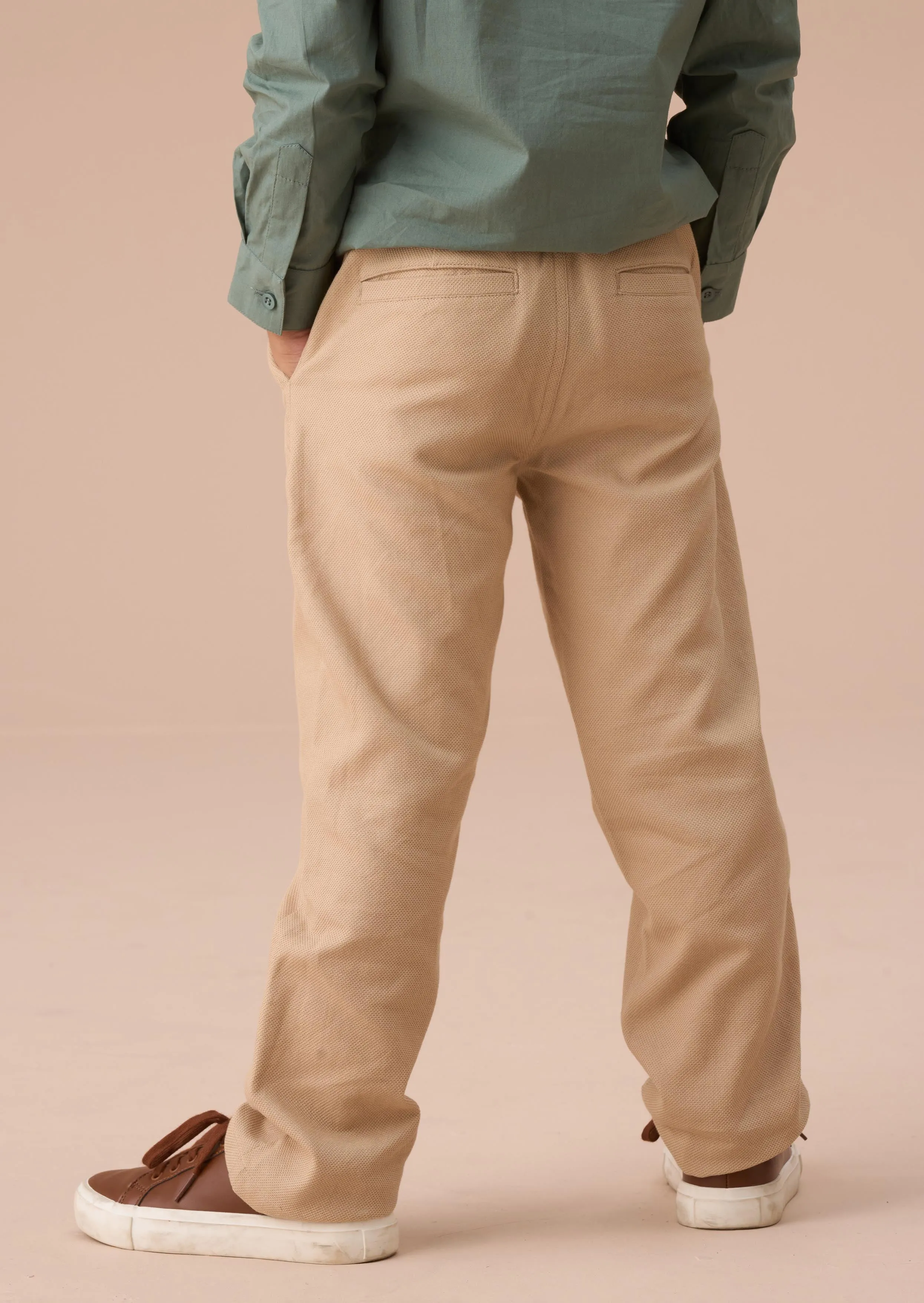 Luca Stone Textured Smart Trouser