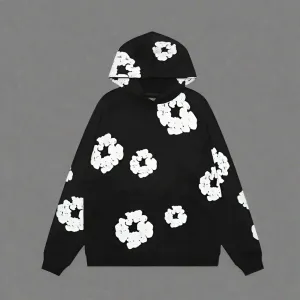 Lucia – Stylish Floral Denim Hoodie