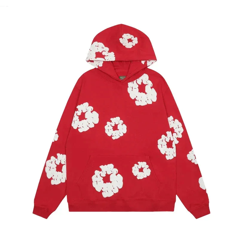 Lucia – Stylish Floral Denim Hoodie