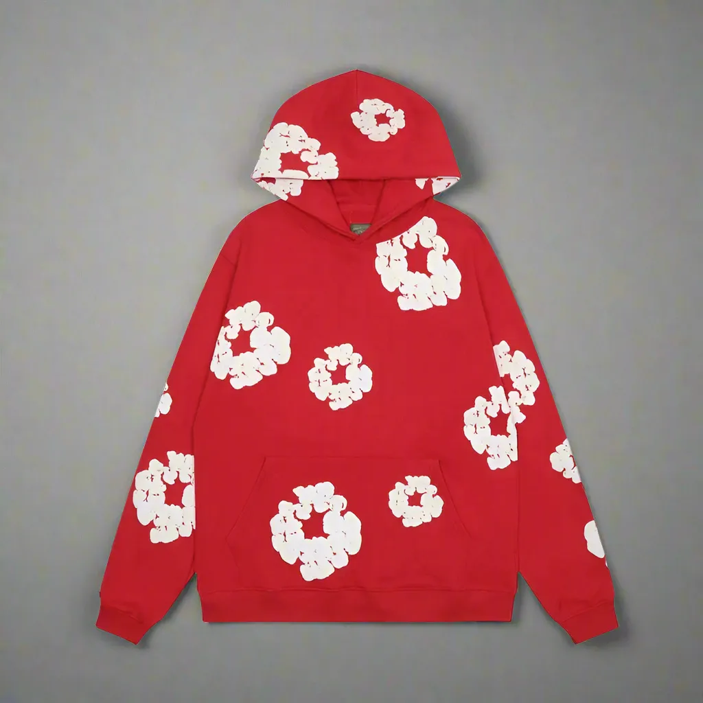 Lucia – Stylish Floral Denim Hoodie
