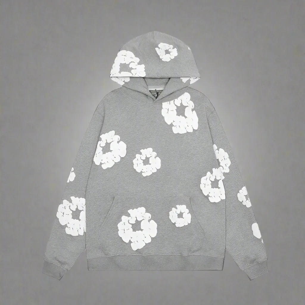 Lucia – Stylish Floral Denim Hoodie