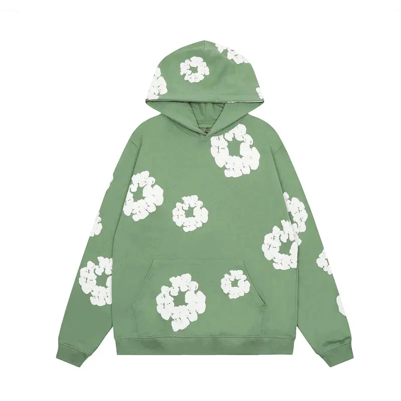 Lucia – Stylish Floral Denim Hoodie