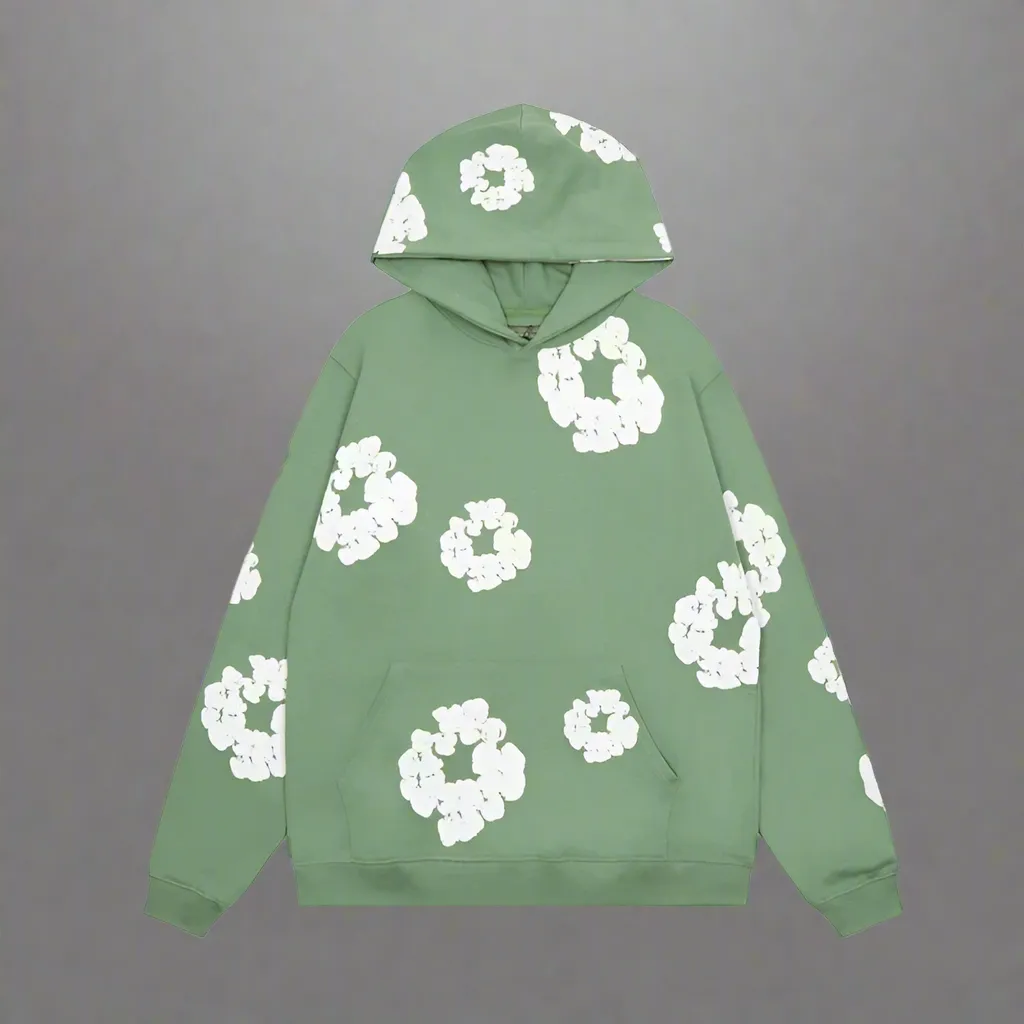 Lucia – Stylish Floral Denim Hoodie