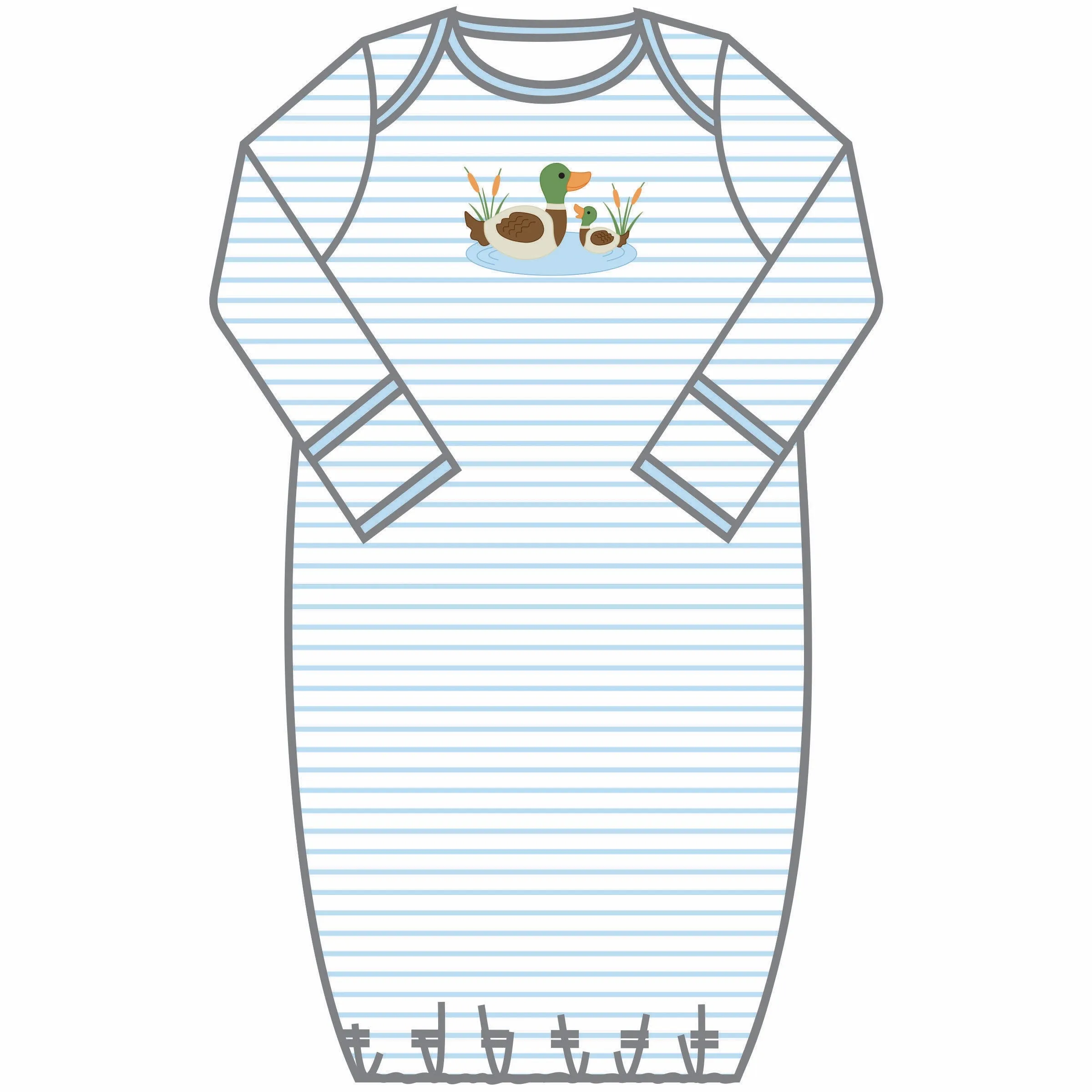 Magnolia Baby Mallard Pond Gown - Blue