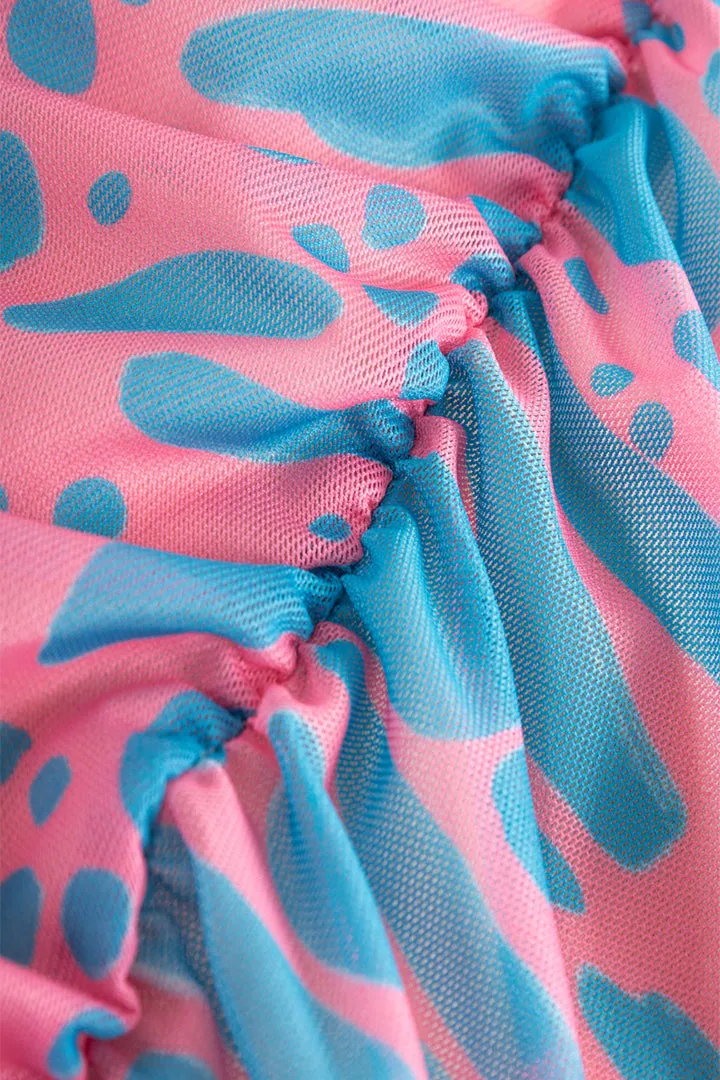 Mallory Wrinkle Blouse - Blue Lava Art Print