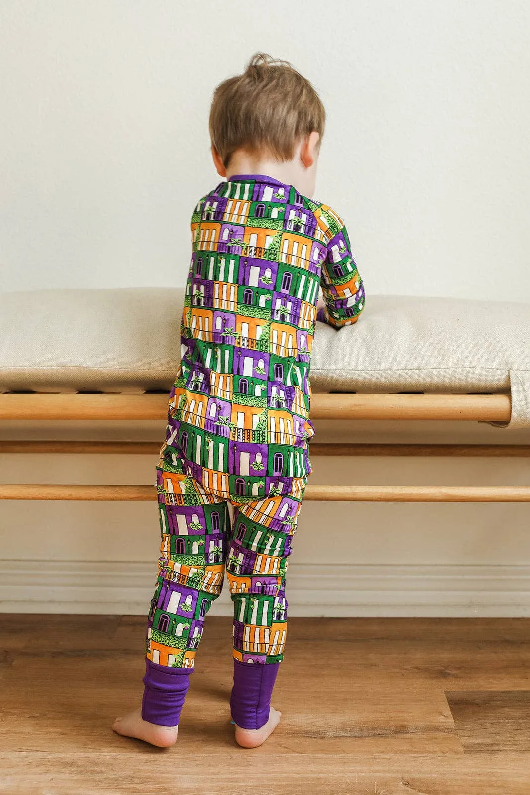 Mardi Gras Houses Double Zipper Bamboo Sleeper