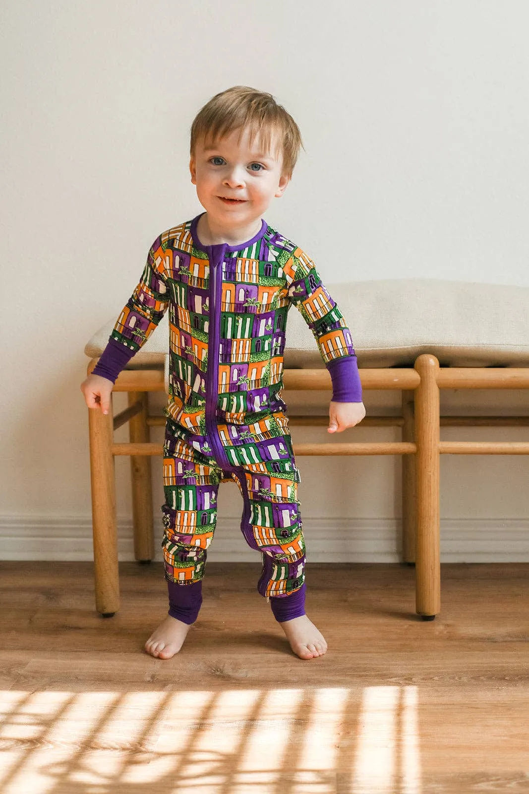 Mardi Gras Houses Double Zipper Bamboo Sleeper