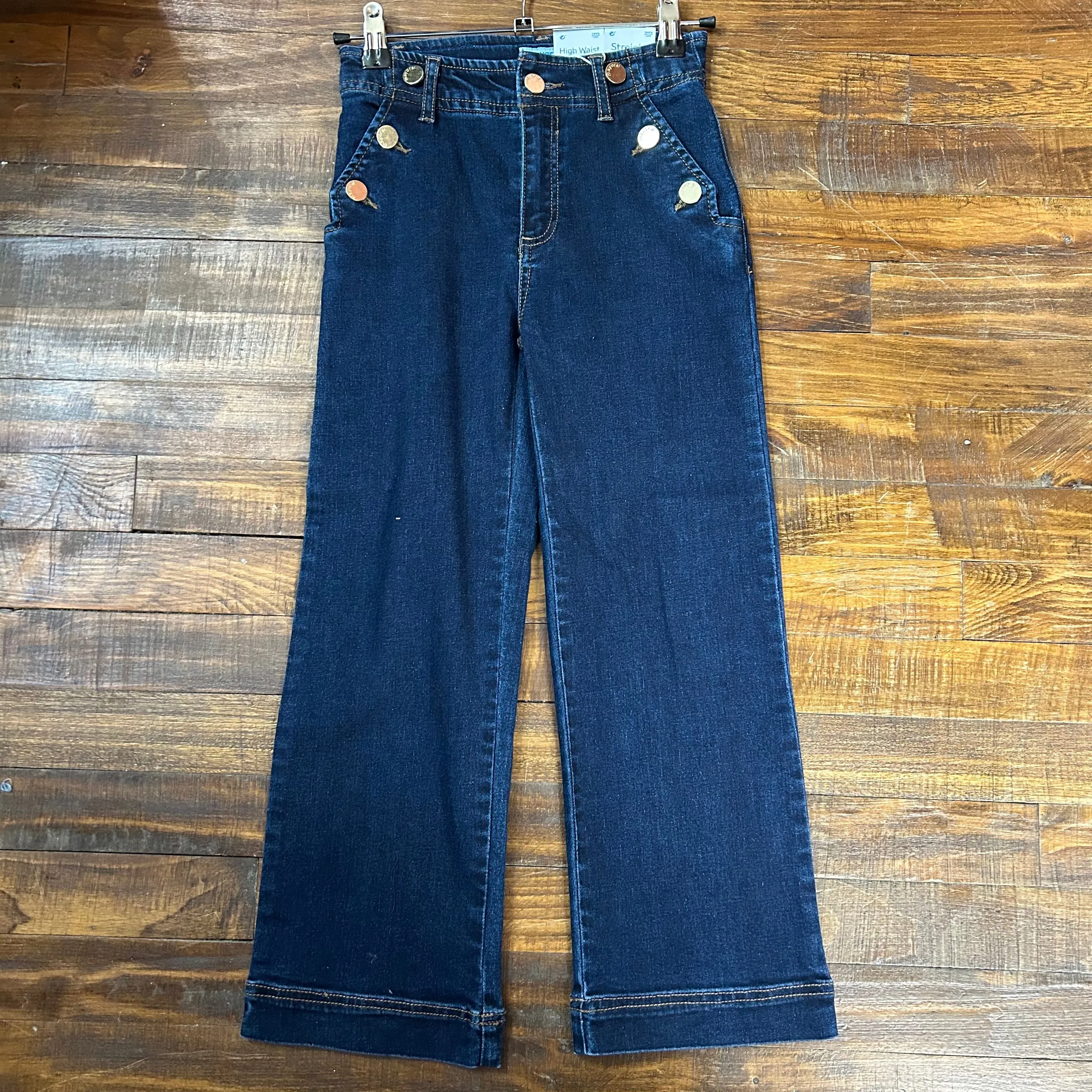 May-Girls Nautical Style Denim Trousers  (Just Kidding Around)