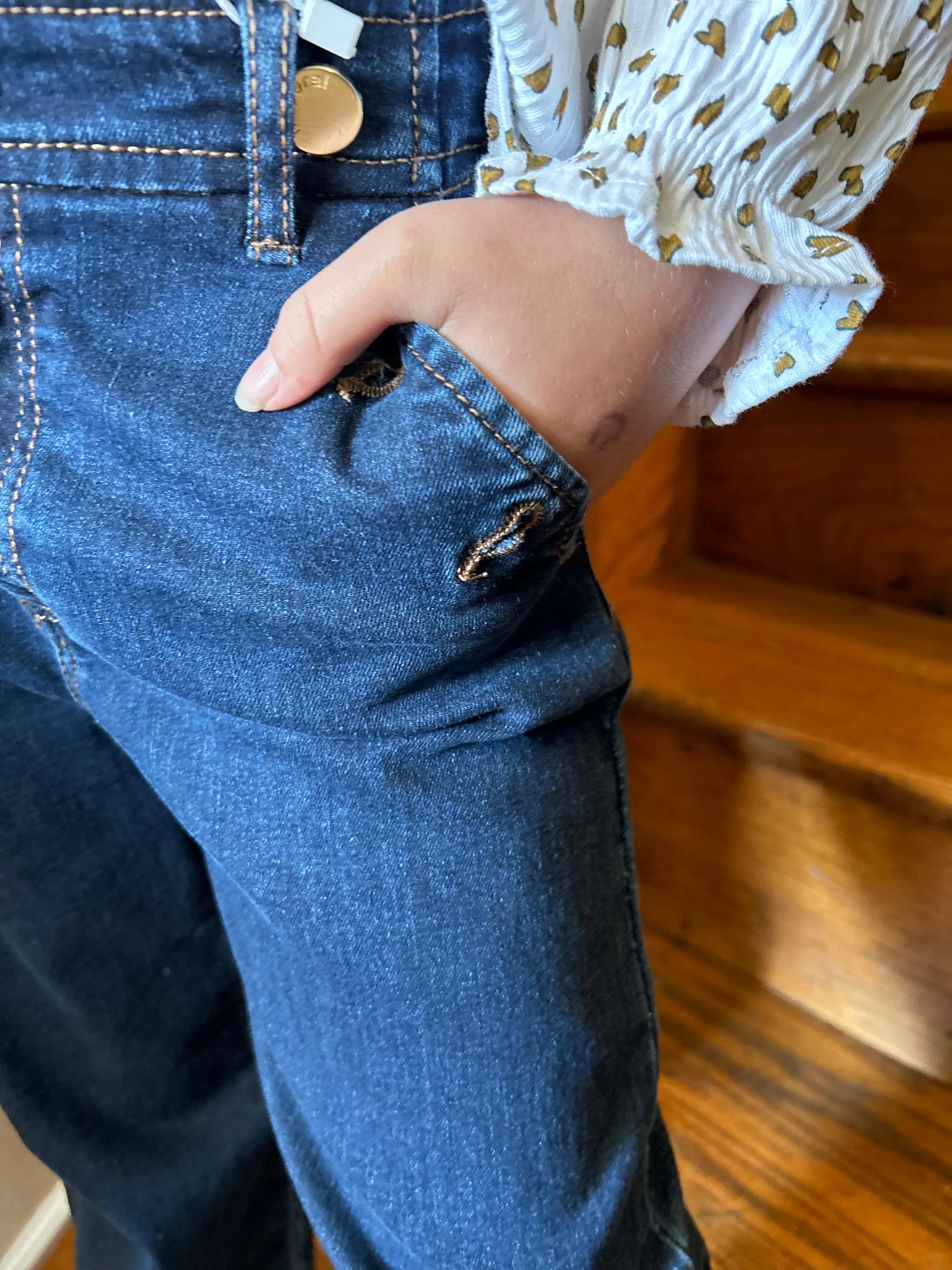 May-Girls Nautical Style Denim Trousers  (Just Kidding Around)