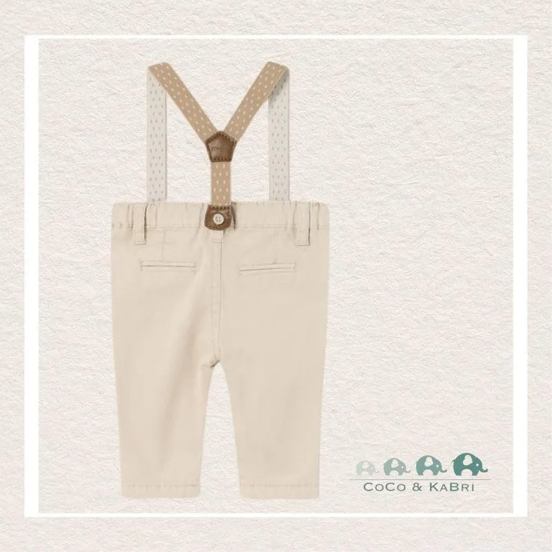 *Mayoral Baby Boy Pants with Suspenders - Beige