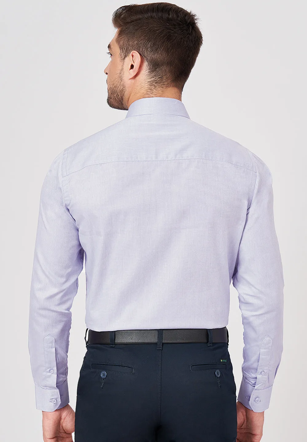 Men Blue Slim Fit Full Sleeve Formal Shirt