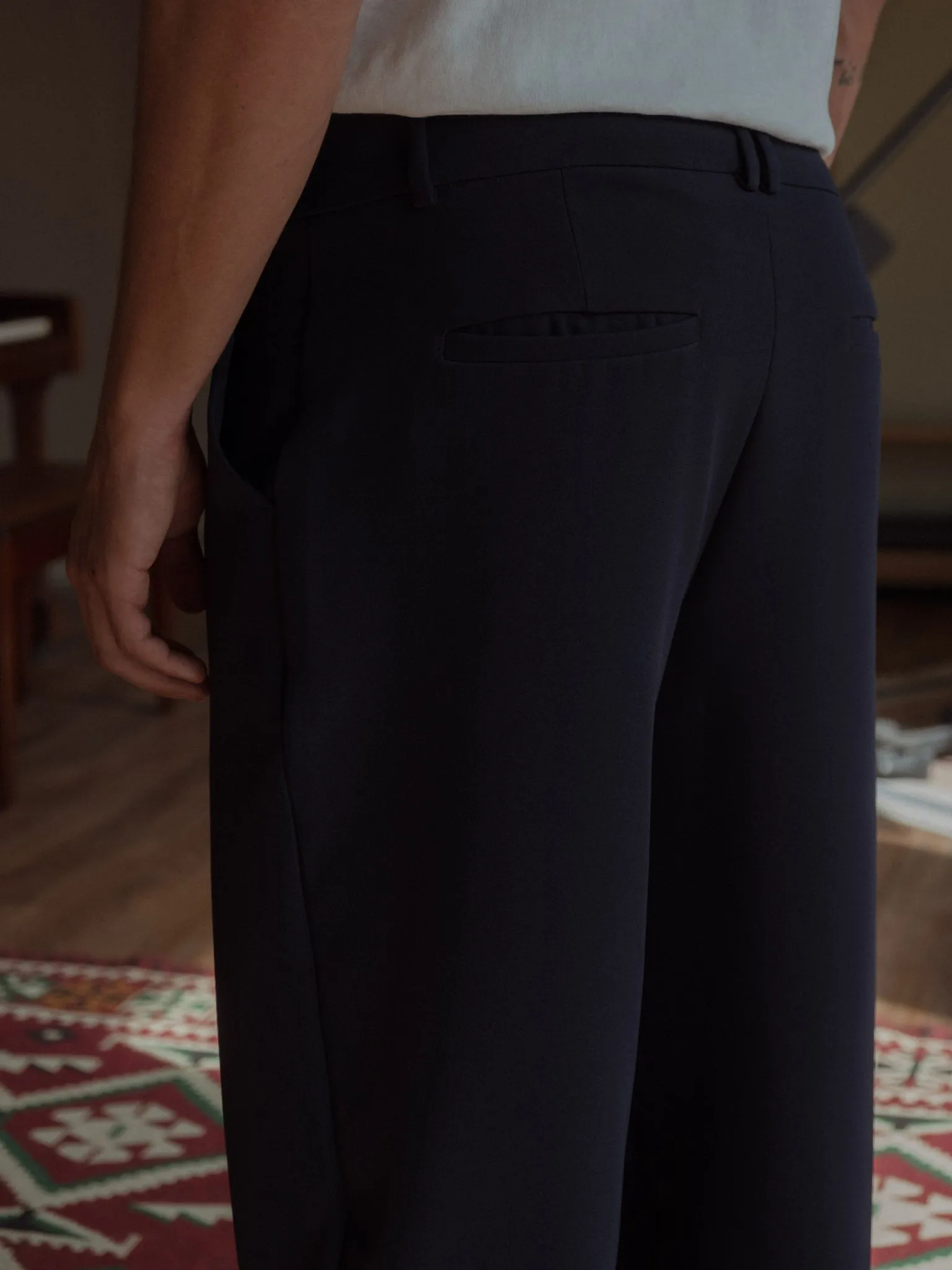 MEN SMART TROUSERS - MIDNIGHT BLUE