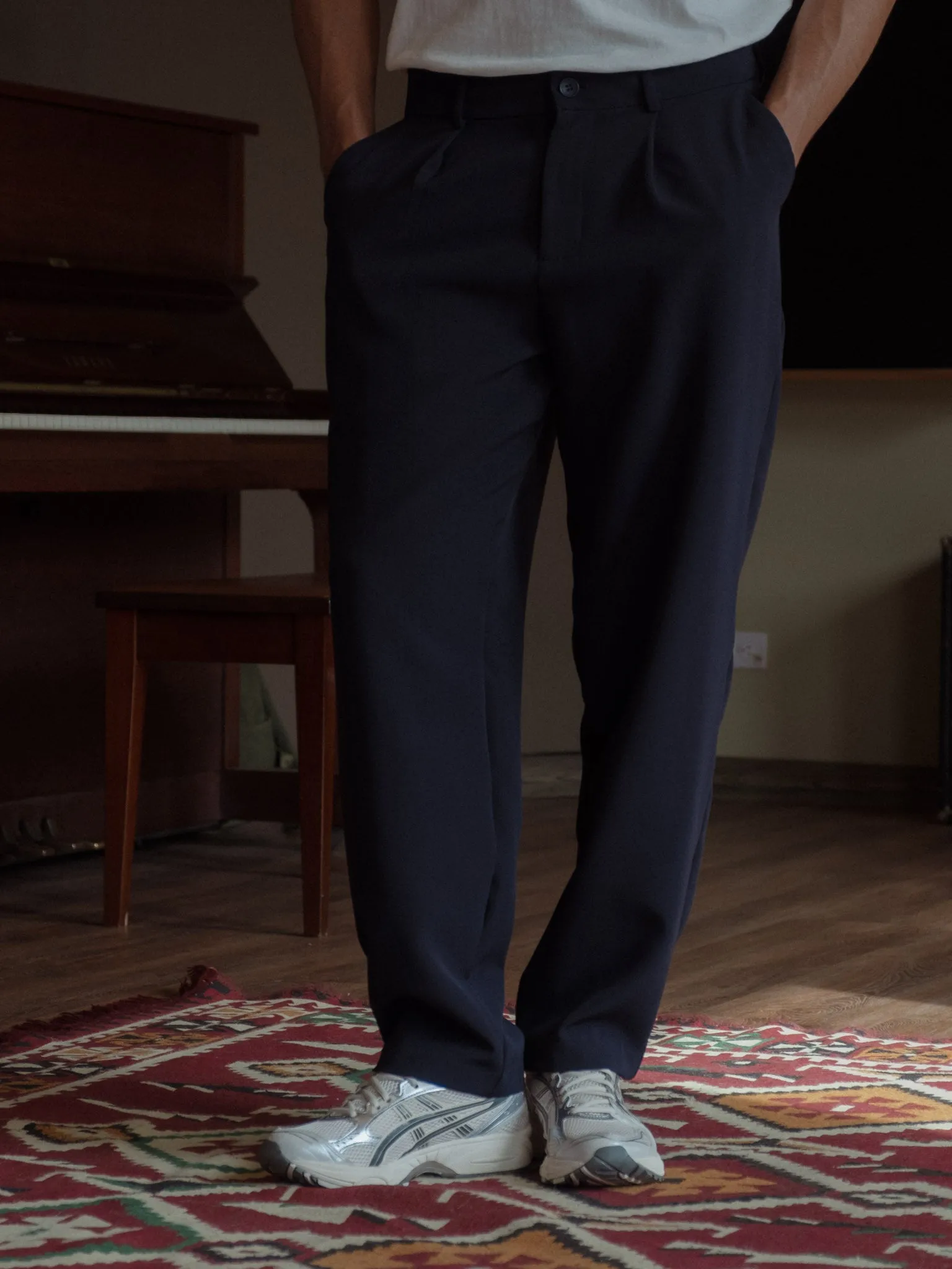 MEN SMART TROUSERS - MIDNIGHT BLUE