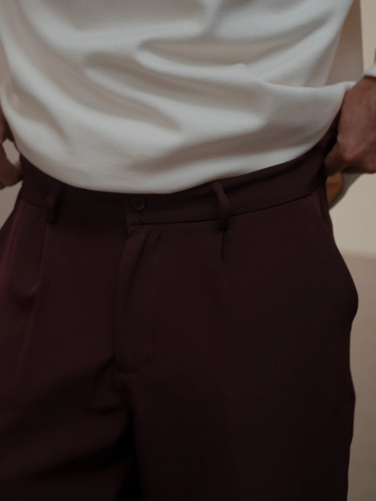 MEN SMART TROUSERS - WINE