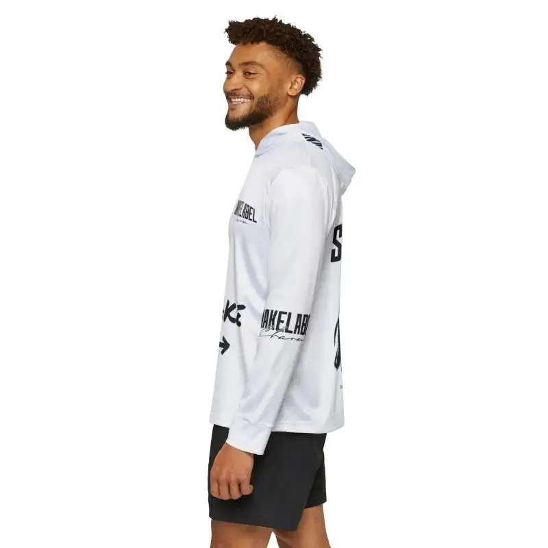 Men's Sports Warmup snake with hoodie with UPF 50  Sun Protection