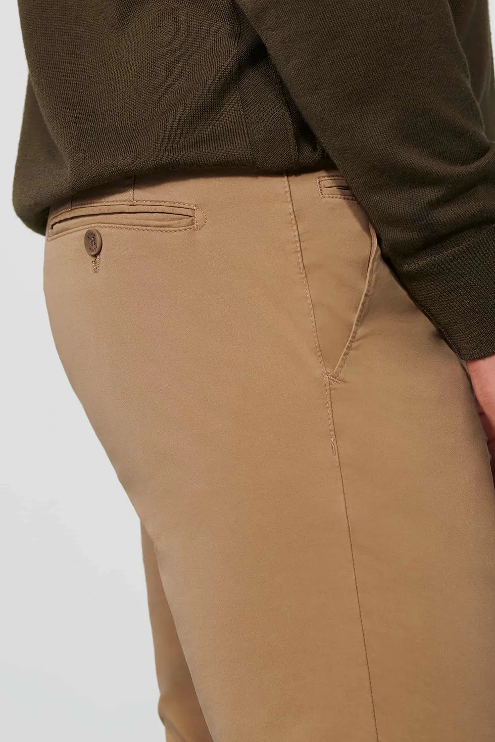 MEYER BONN MODERN FIT FLAT FRONT COTTON COMFORT STRETCH CHINO 3004