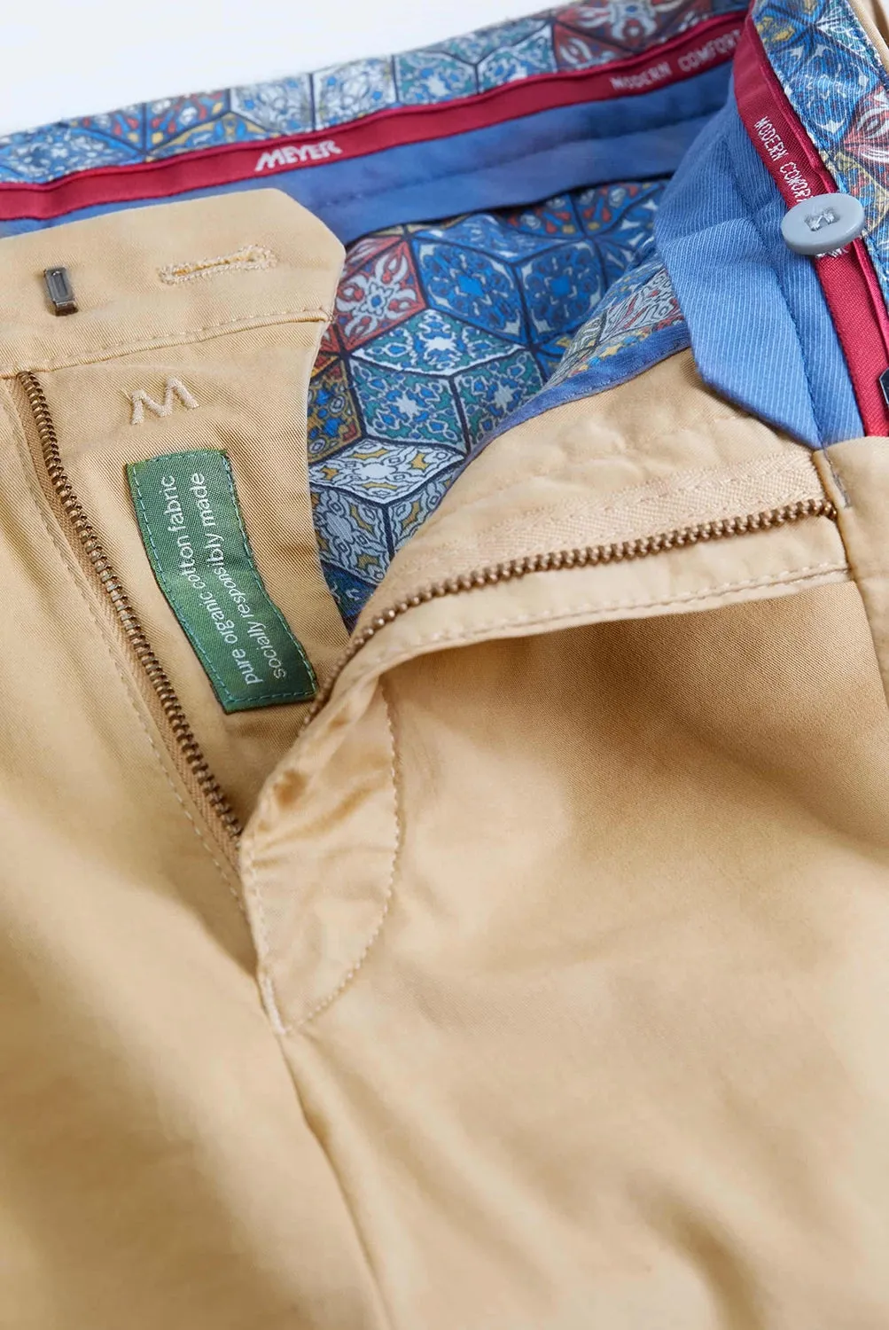 MEYER BONN MODERN FIT FLAT FRONT COTTON COMFORT STRETCH CHINO 3004