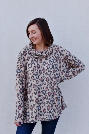 Micah Leopard Brushed Top