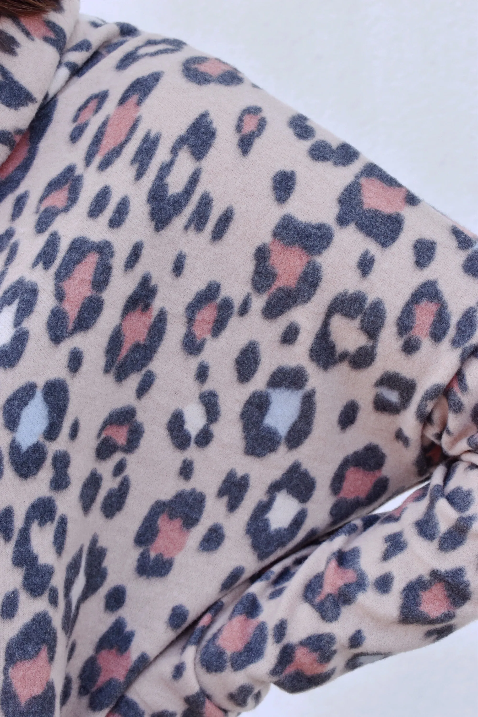Micah Leopard Brushed Top