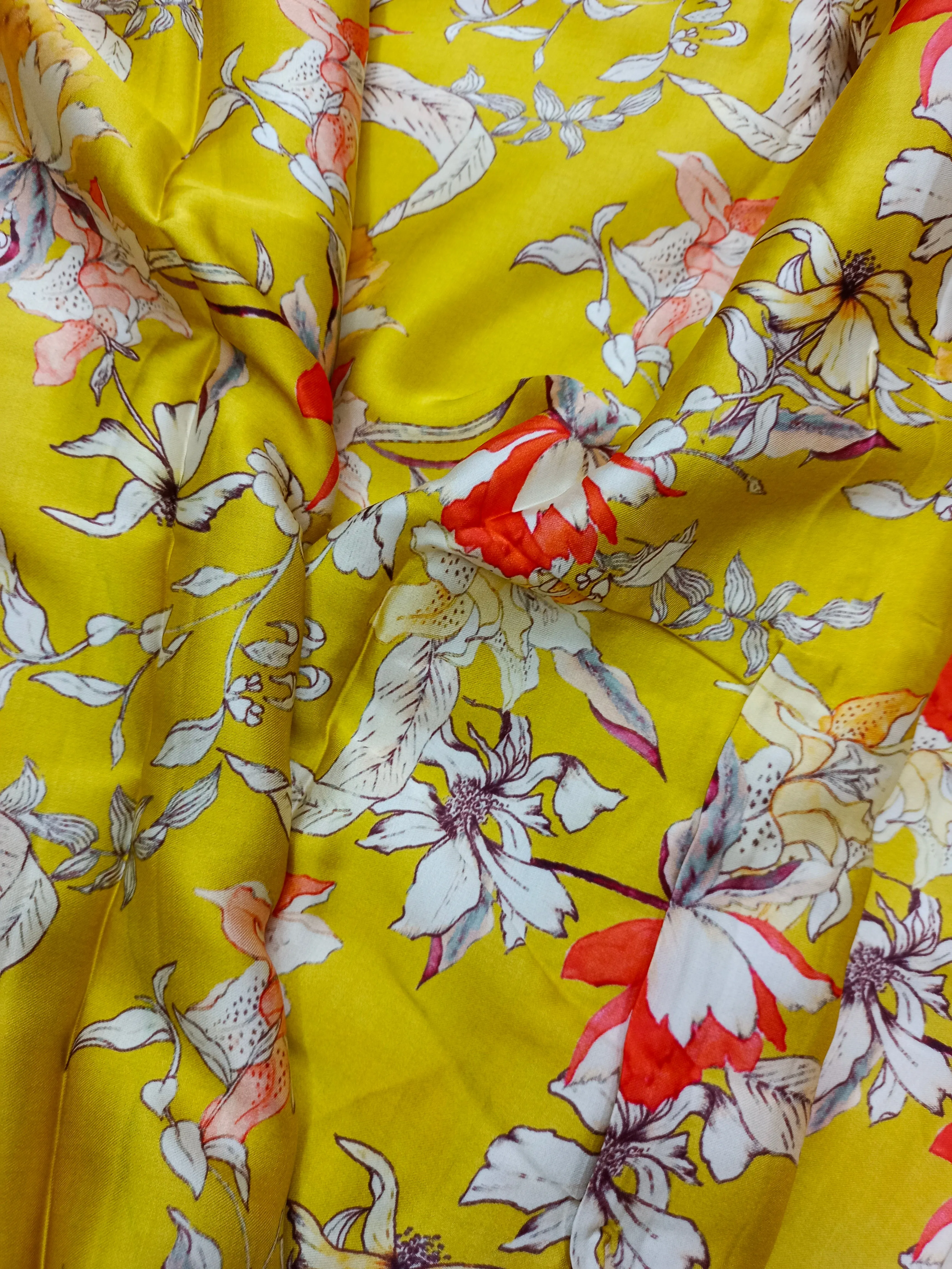 Modal Satin Soft Muslin Digital Printed Fabrics