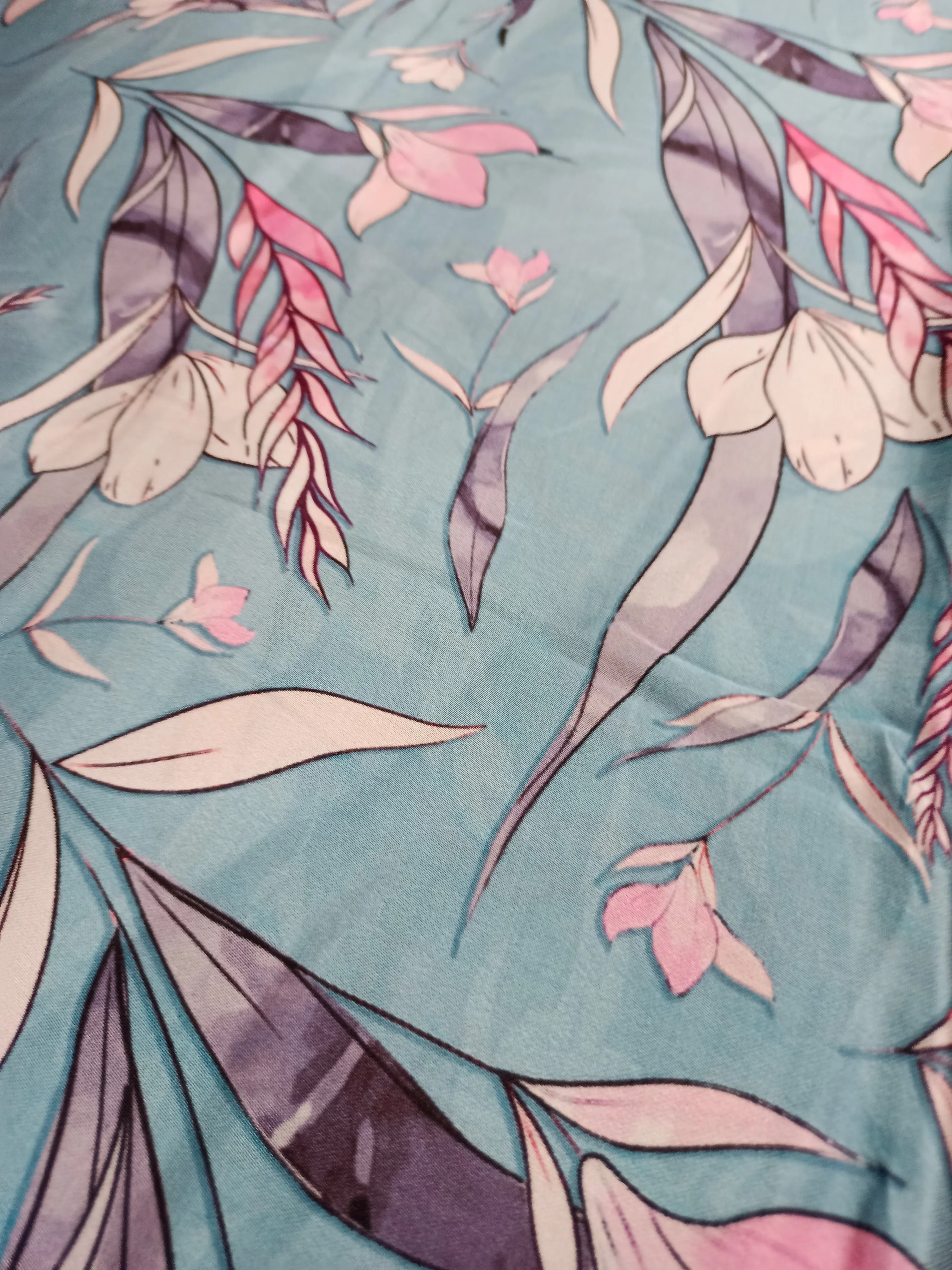 Modal Satin Soft Muslin Digital Printed Fabrics