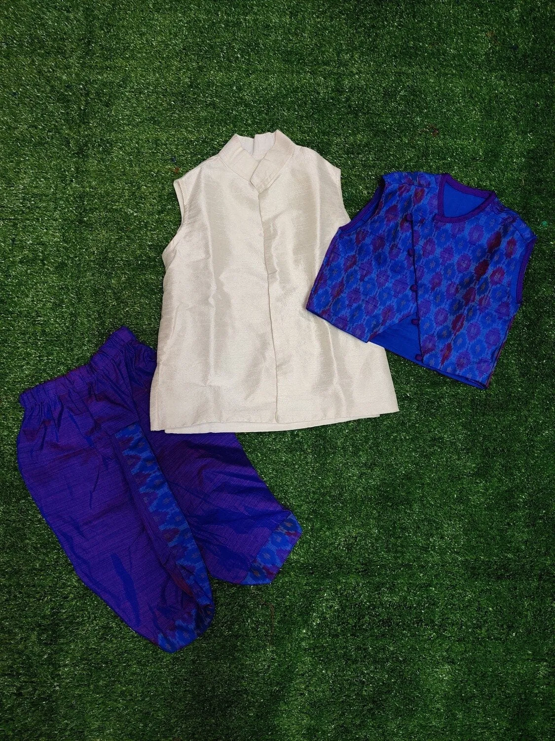 Modi jacket kurta dhoti,Indian boys Kidswear,kurta paijama,new born baby boy indian kurta ,indian baby boy gifts, boys ikkat kurta Patola