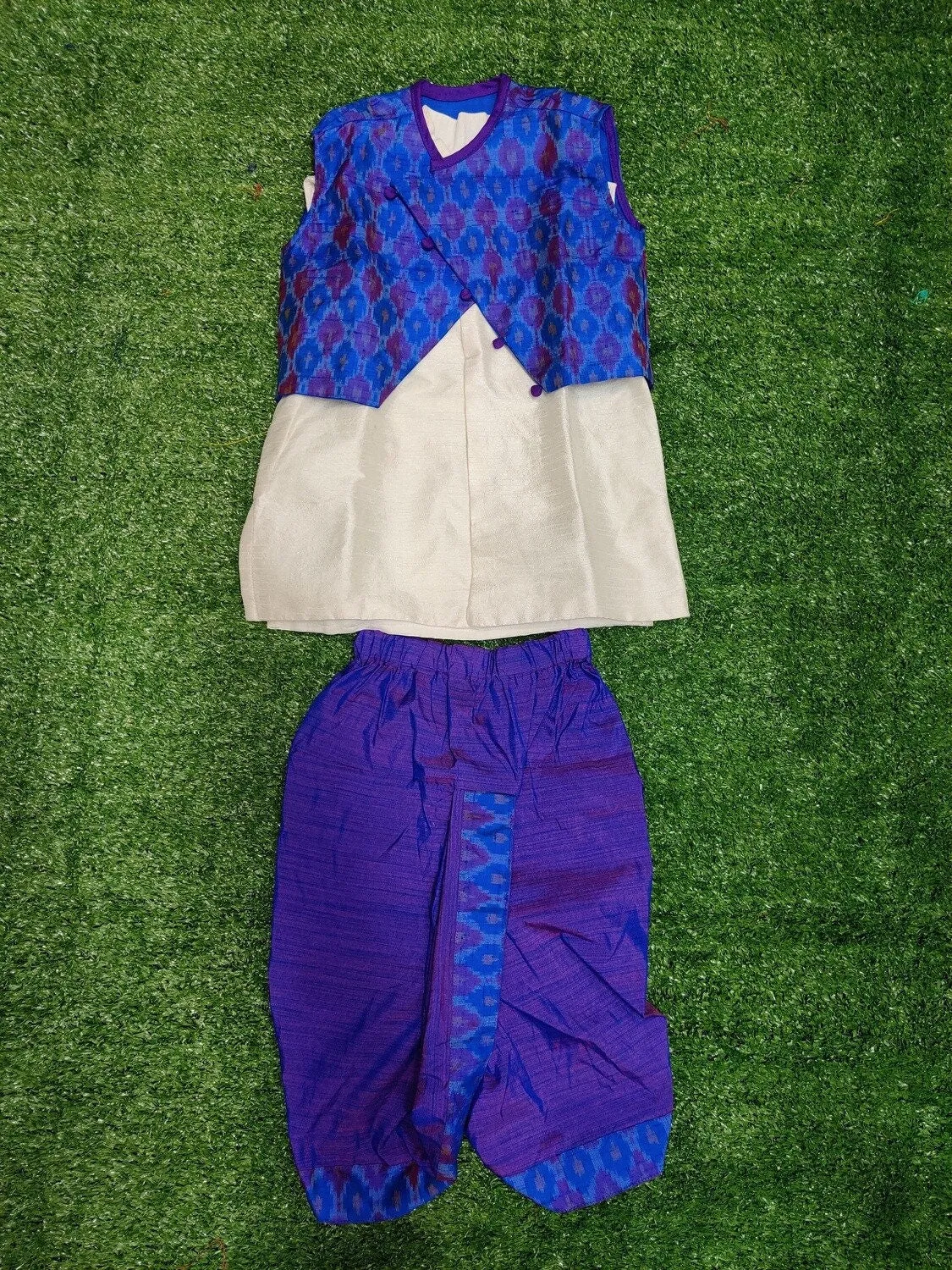 Modi jacket kurta dhoti,Indian boys Kidswear,kurta paijama,new born baby boy indian kurta ,indian baby boy gifts, boys ikkat kurta Patola