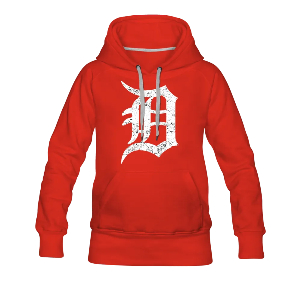 Motor City Detroit Letter D Women's Premium Hoodie