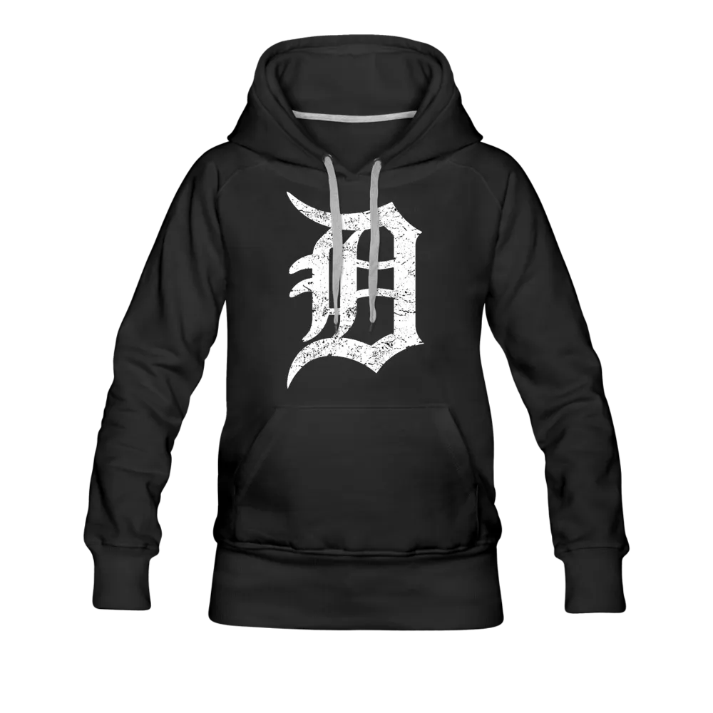 Motor City Detroit Letter D Women's Premium Hoodie