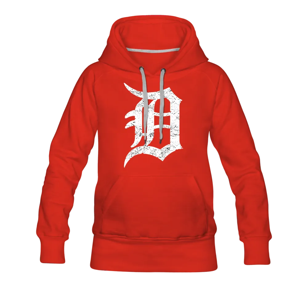 Motor City Detroit Letter D Women's Premium Hoodie