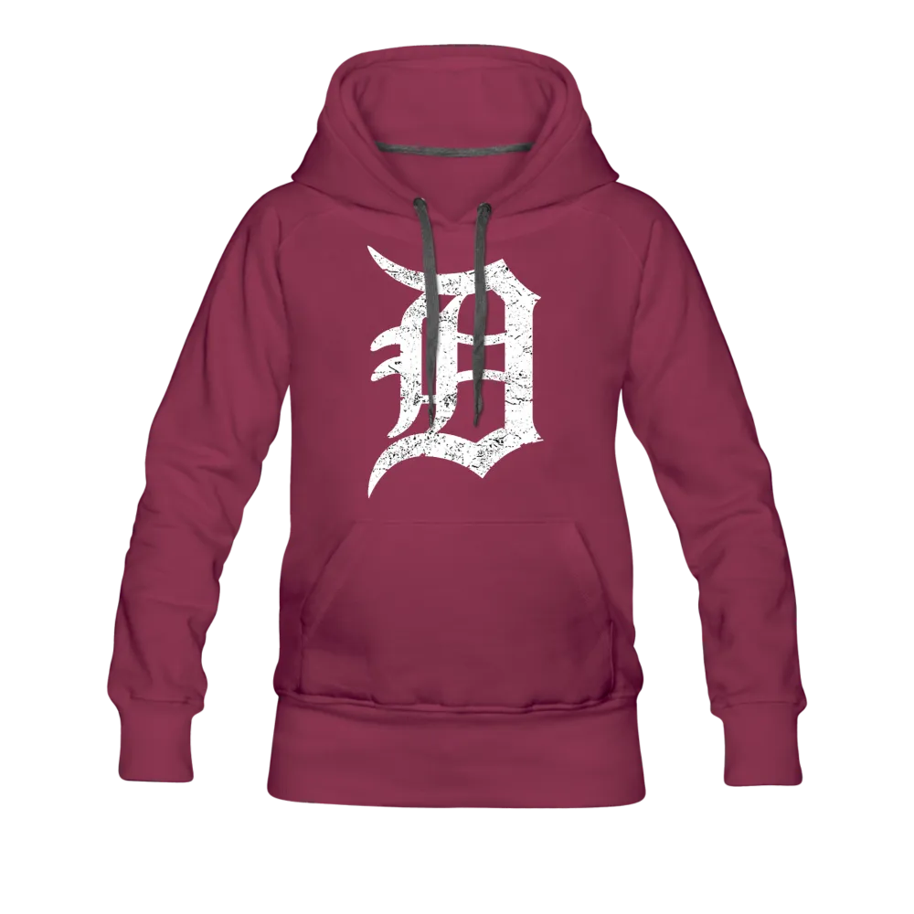 Motor City Detroit Letter D Women's Premium Hoodie