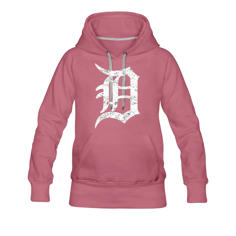 Motor City Detroit Letter D Women's Premium Hoodie