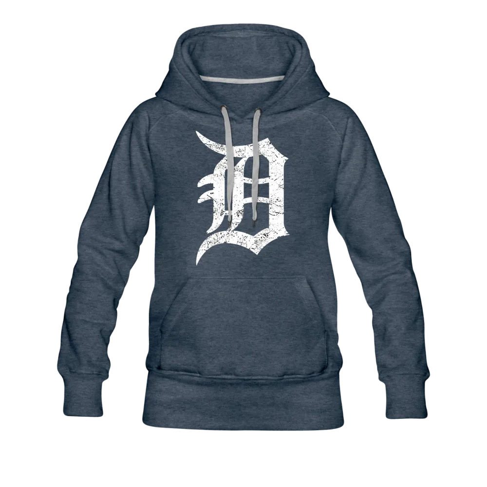 Motor City Detroit Letter D Women's Premium Hoodie