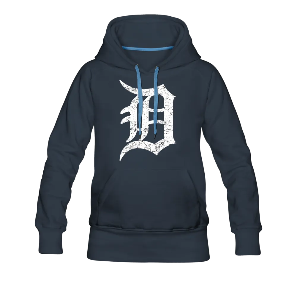 Motor City Detroit Letter D Women's Premium Hoodie