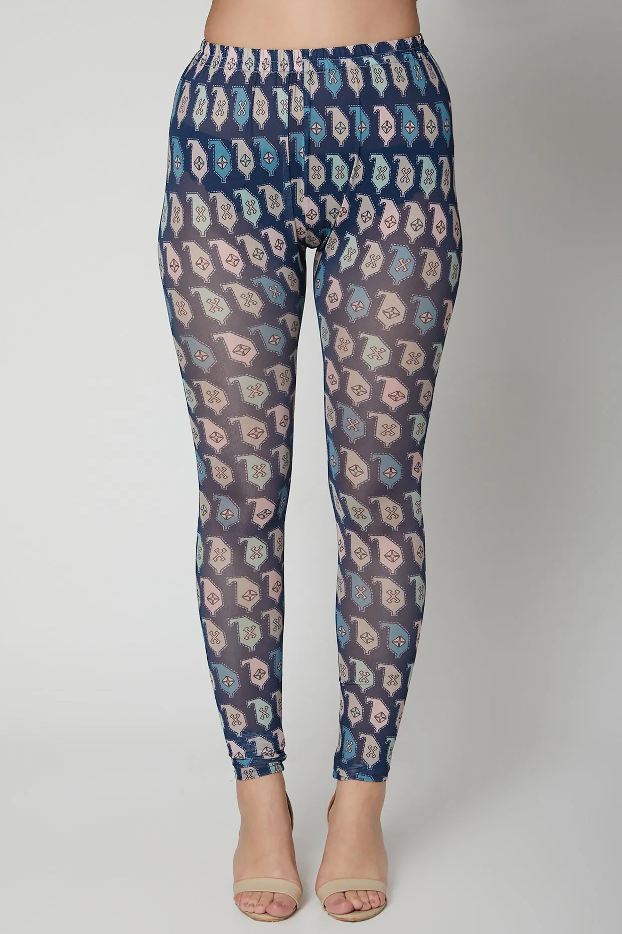 Multicolor Paisley Printed Tunic With Leggings