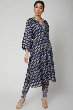 Multicolor Paisley Printed Tunic With Leggings