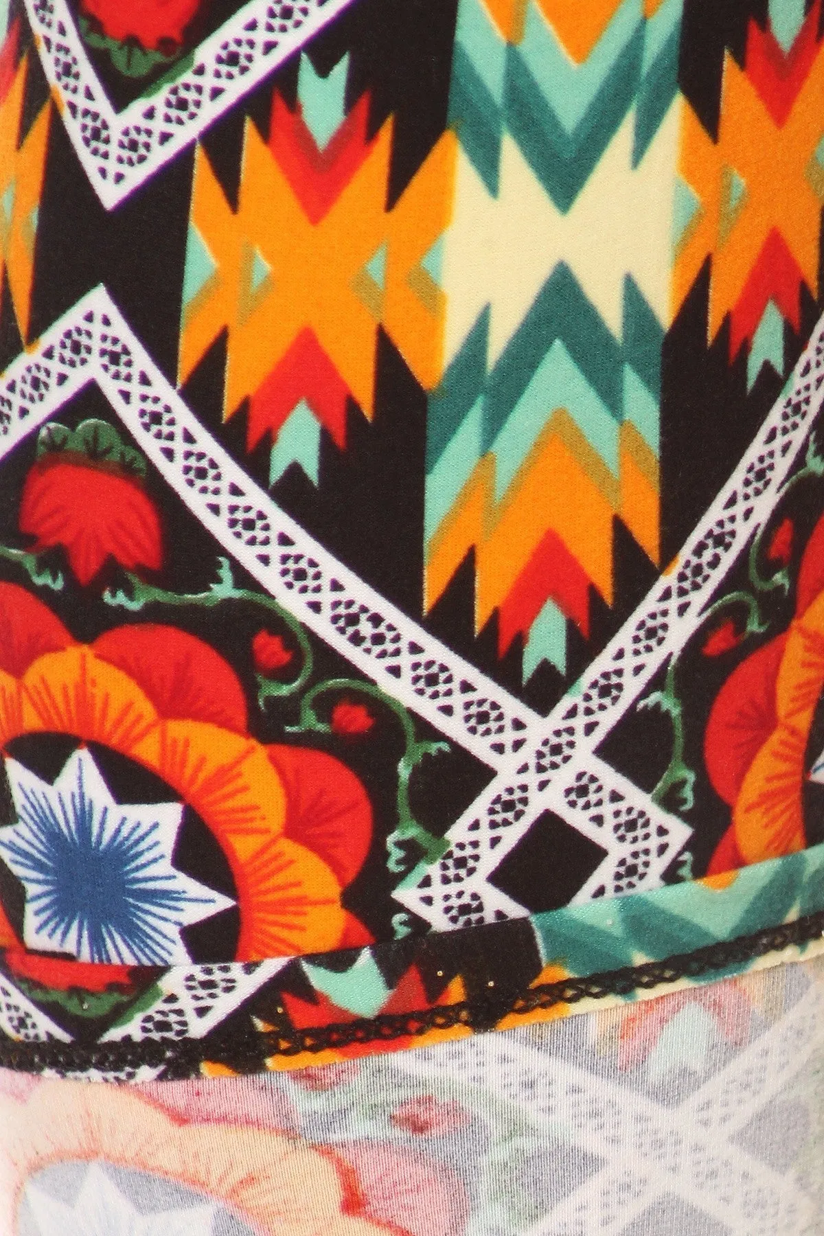 Multicolored Native Printed High Waisted Leggings
