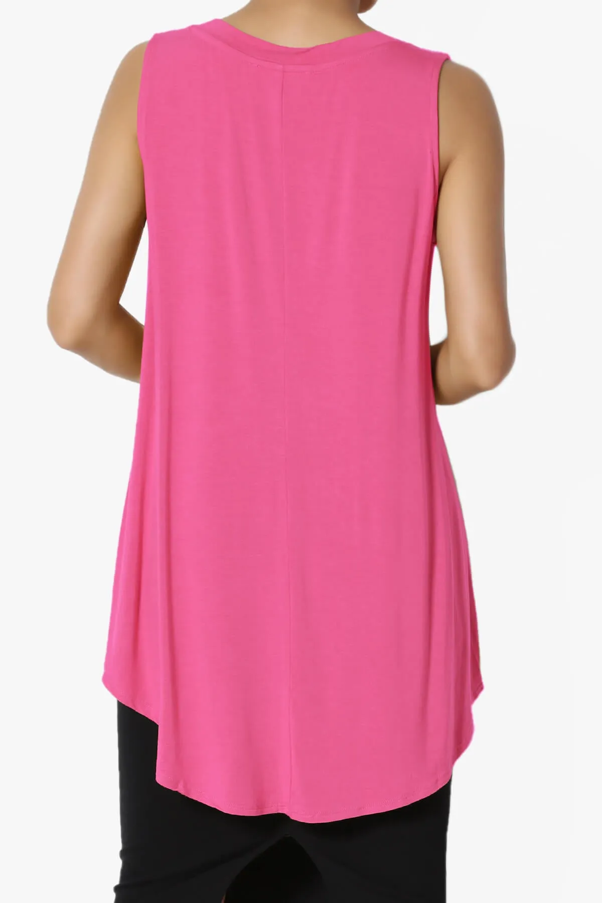 Myles Sleeveless V-Neck Luxe Jersey Top