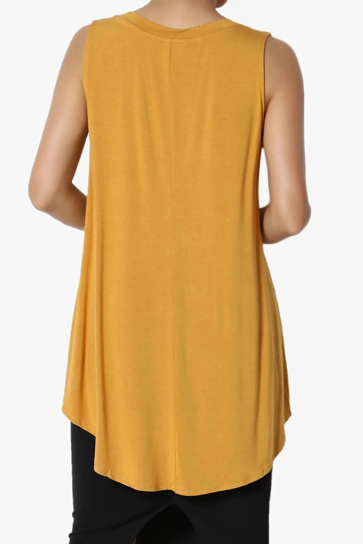 Myles Sleeveless V-Neck Luxe Jersey Top