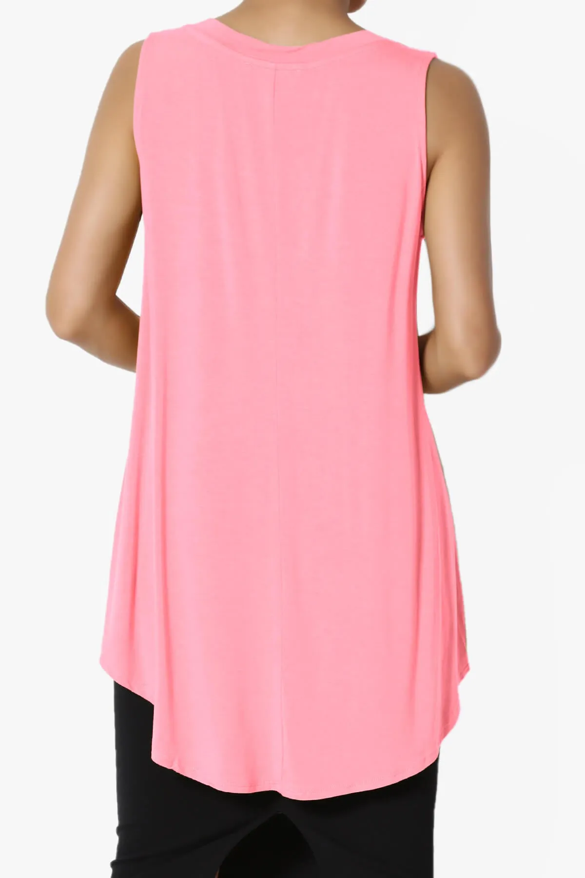 Myles Sleeveless V-Neck Luxe Jersey Top