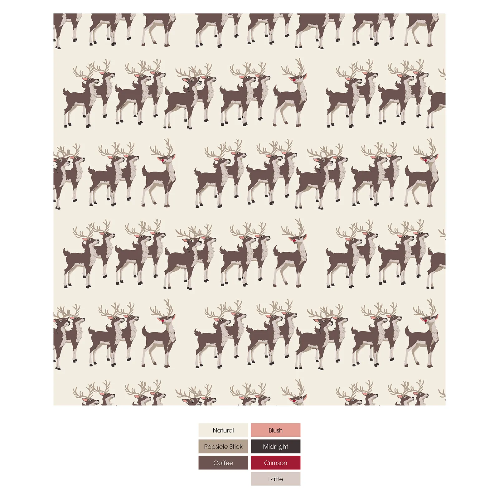 Natural Rudolph Ruffle Footie with 2-way zipper - Holiday