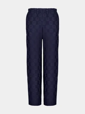 Navy 4G Liquid Jacquard Pants
