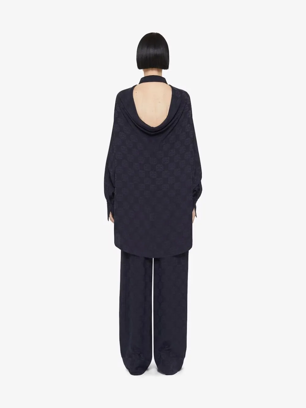 Navy 4G Liquid Jacquard Pants